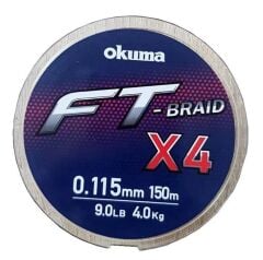 Okuma Ft-*4 Braided Line 150mt Grey Örgü İp