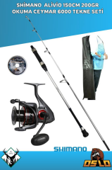 Shimano Alivio 150cm 200gr Okuma Ceymar 6000 Tekne Olta Seti
