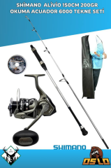 Shimano Alivio 150cm 200gr Okuma Acuador 6000 Tekne Olta Seti