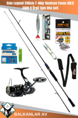 Oslo Legend 240cm 7-40gr Remixon Focus GOLD 3000 8 Örgü Spin Olta Seti