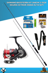 Daiwa Ninja 23 LT 2500 Shimano Bassterra 255cm 4-19gr 8 Örgü Olta Seti