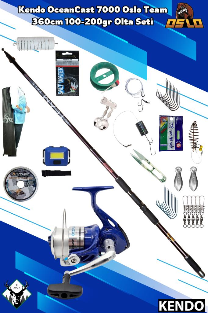 Oslo Team 360cm 100-200gr Kendo Oceancast 7000 Olta Seti