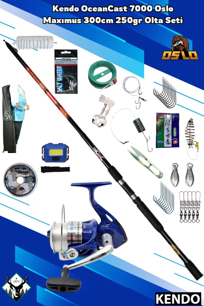 Kendo Oceancast 7000 Oslo Maxımus 300cm 250gr Olta Seti