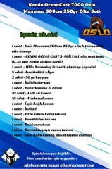 Kendo Oceancast 7000 Oslo Maxımus 300cm 250gr Olta Seti