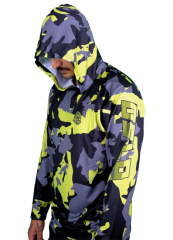 Oslo Performans Balıkçı T-Shirt Kapüşonlu Yellow Camo