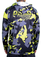 Oslo Performans Balıkçı T-Shirt Kapüşonlu Yellow Camo