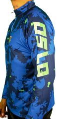 Oslo Performans Balıkçı T-Shirt Blue Camo