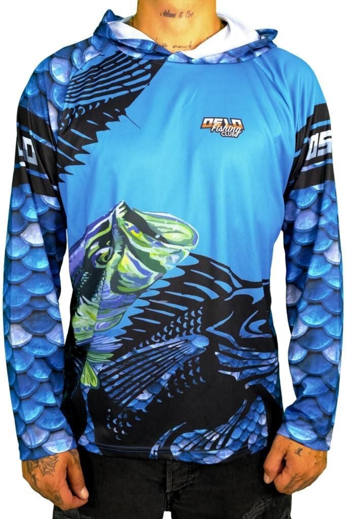 Oslo Performans Balıkçı T-Shirt Kapüşonlu Fish Scale