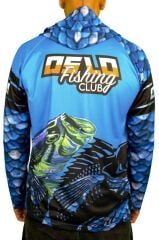 Oslo Performans Balıkçı T-Shirt Kapüşonlu Fish Scale