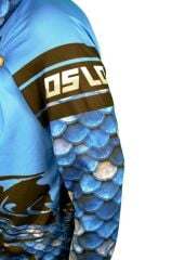 Oslo Performans Balıkçı T-Shirt Kapüşonlu Fish Scale