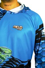 Oslo Performans Balıkçı T-Shirt Kapüşonlu Fish Scale