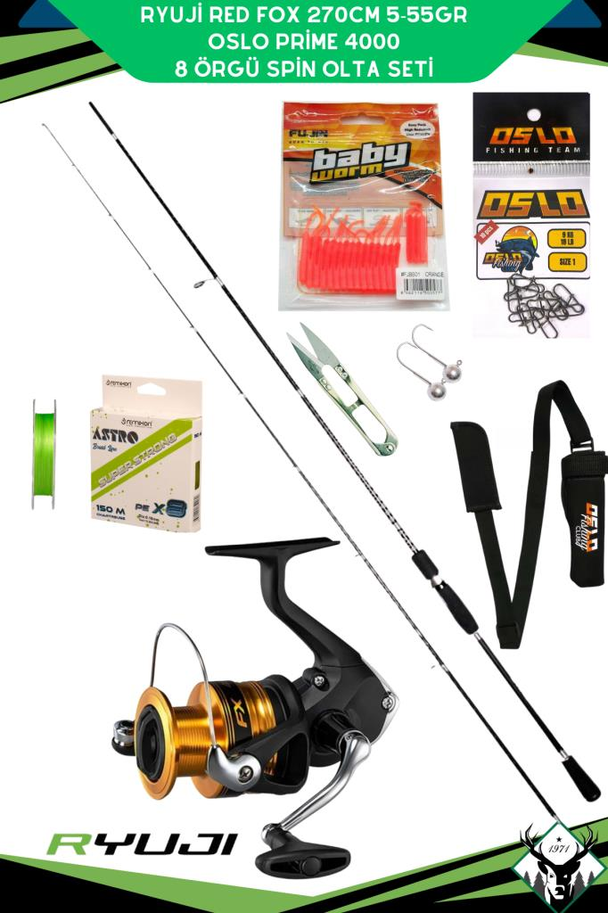 Ryuji İnfinty 258cm 1-20gr Shimano FX 2500 8 Örgü LRF Olta Seti