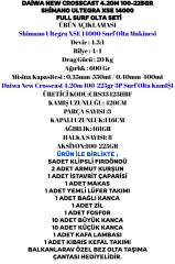 Daiwa Crosscast 420cm 100-225gr Shimano Ultegra XSE 14000 Full Surf Olta Seti