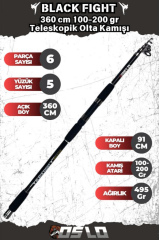 Oslo Elegance 6000 Oslo Black Fight 360cm 100-200gr Göl ve Deniz Olta Seti