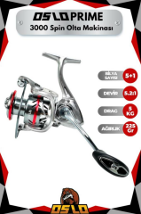 Oslo Prime 3000 Oslo Legend 240cm 7-40gr 8 Örgü Spin Olta Seti