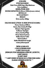 Oslo Prime 4000 Oslo Big Bass 270cm 15-40gr 8 Örgü Spin Olta Seti