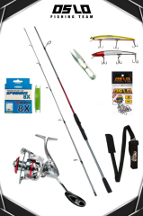 Oslo Prime 4000 Oslo Big Bass 270cm 15-40gr 8 Örgü Spin Olta Seti