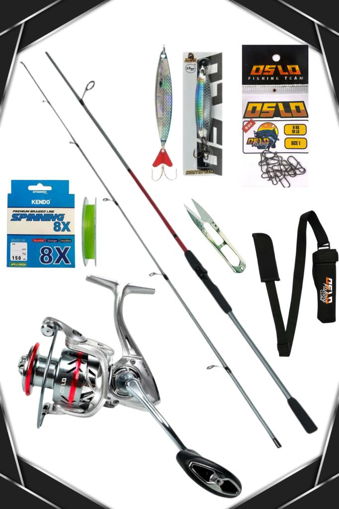 Oslo Prime 3000 Oslo Big Bass 240cm 10-40gr 8 Örgü Spin Olta Seti