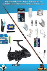 Shimano Sonora AX 420cm 200gr Shimano Ultegra 14000 XTE Profesyonel Surf Olta Seti