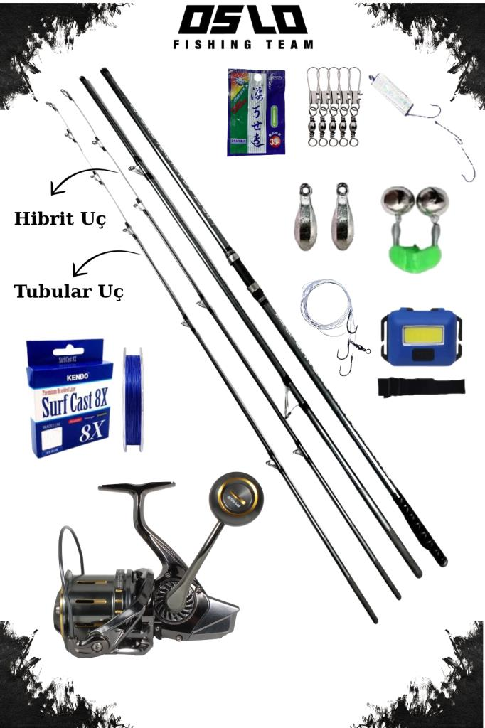 Oslo Power Cast Dual 420cm 100-250gr Ryuji Momentum 10000 Surf Olta Seti