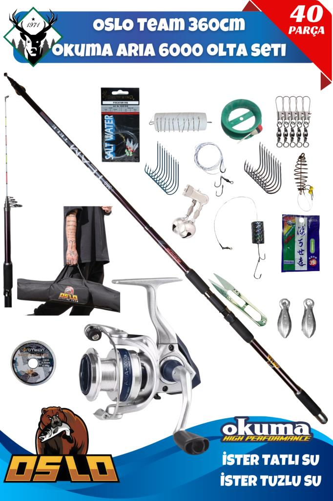Okuma Aria 6000 Oslo Team 360cm 100-200gr Olta Seti
