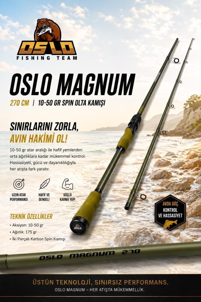 Oslo Magnum 270cm 10-50gr Spin Olta Kamışı