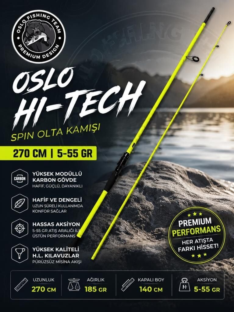 Oslo HighTech 270cm 5-55gr Spin Olta Kamışı