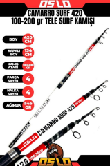 Oslo Camarro 420cm 100-200gr Remixon Black Cat 6000 Surf Olta Seti