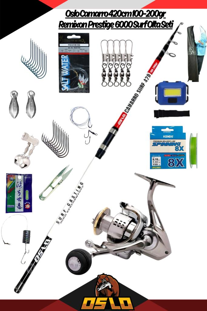 Oslo Camarro 420cm 100-200gr Remixon Prestige 6000 Surf Olta Seti