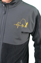 Oslo Fisherman Balık Sevdası Nakışlı Fermuarlı Polar