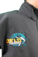 Oslo Fisherman Balık Sevdası Nakışlı Fermuarlı Polar