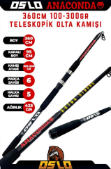Oslo Anaconda 360cm 100-300gr Monster 7000 Göl ve Deniz Olta Seti