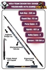 Oslo Team 360cm 100-200gr Remixon Black Cat 6000 Olta Takımı Seti