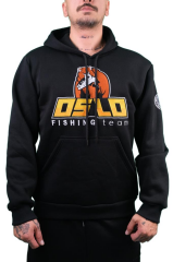 Oslo Bear Siyah Nakışlı Kapüşonlu Sweatshirt