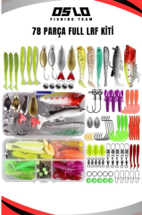 Oslo 78 Parça Tam Takım Tatlı Ve Tuzlu Su Maket,Silikon,Kaşık,Kanca Lrf Olta Kiti