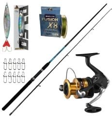 Shimano FX 4000 Okuma G-Power 240 Cm 15-40 Gr 8 Örgü Spin Olta Seti