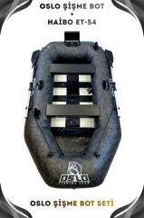 Oslo Fishing Team 2.40mt Kamuflaj 0.90mm Şişme Bot Haibo ET-54 Deniz-Göl Bot Seti