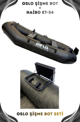 Oslo Fishing Team 2.40mt Kamuflaj 0.90mm Şişme Bot Haibo ET-54 Deniz-Göl Bot Seti