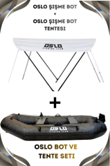 Oslo Fishing Team Kamuflaj 0.90mm Şişme Bot Ve Tente Seti