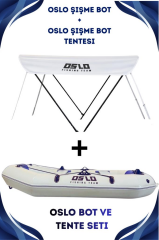Oslo Fishing Team Mavi Beyaz Şişme Bot Ve Tente Seti