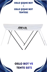 Oslo Fishing Team Mavi Beyaz Şişme Bot Ve Tente Seti