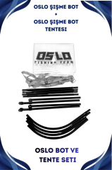 Oslo Fishing Team Mavi Beyaz Şişme Bot Ve Tente Seti