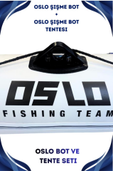 Oslo Fishing Team Mavi Beyaz Şişme Bot Ve Tente Seti